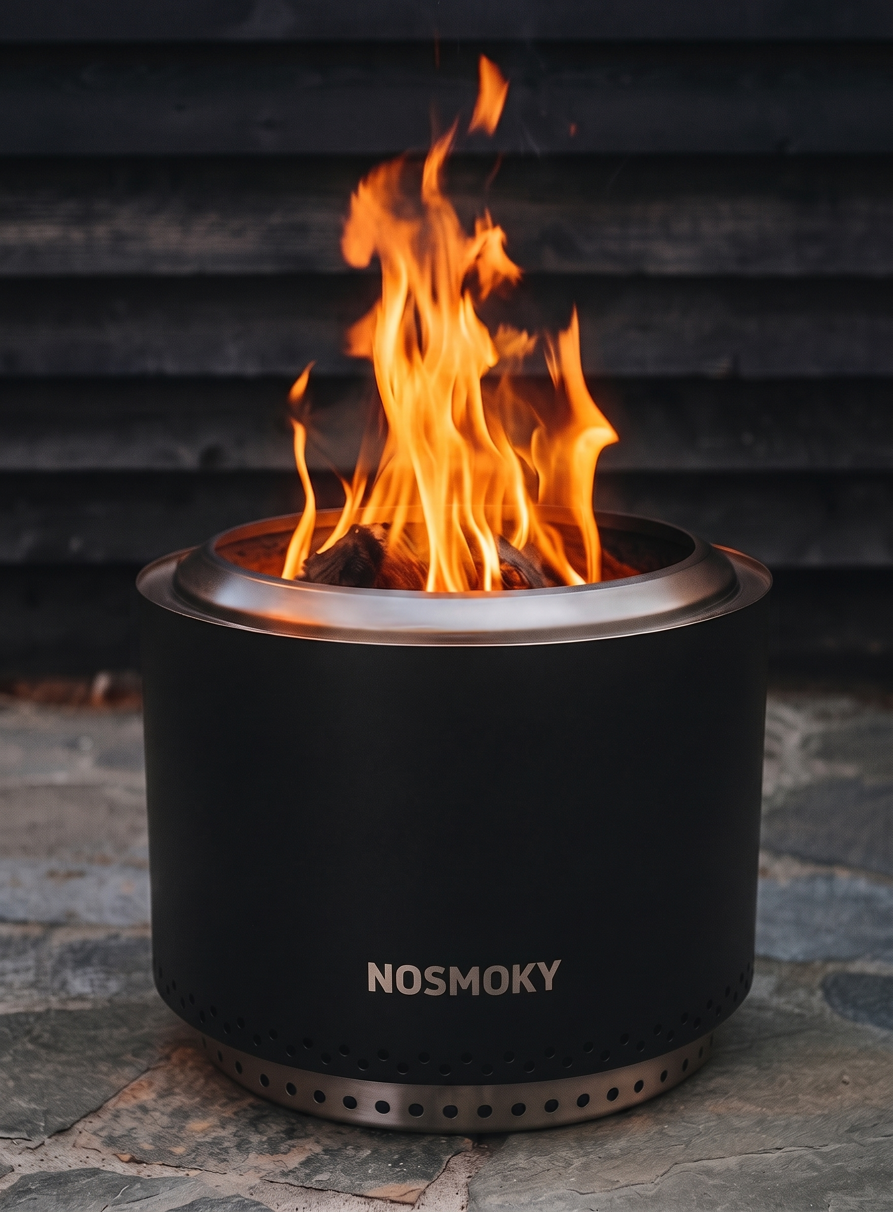NoSmoky Black size L burning on a terrace